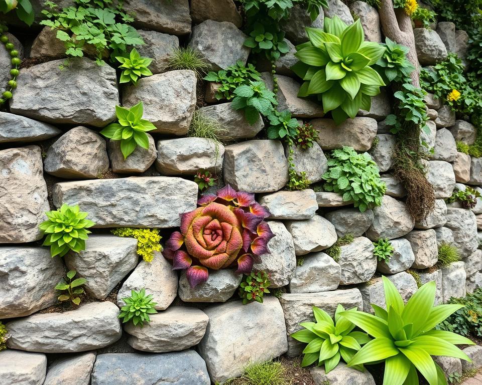 best plants for stone walls UK