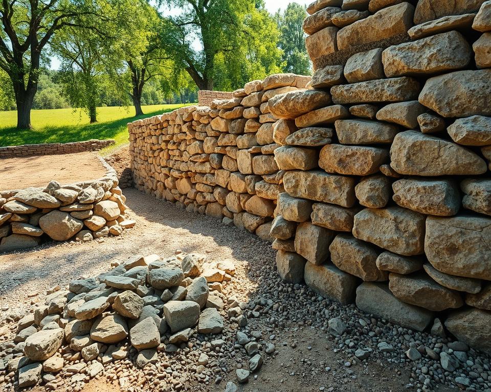stone wall foundation