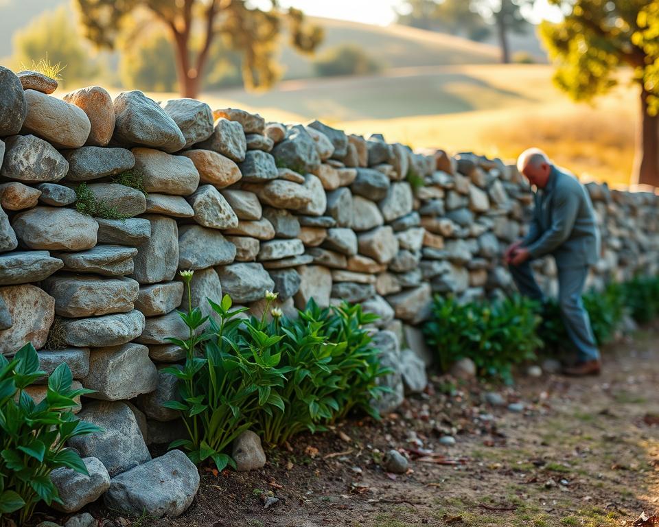stone wall maintenance