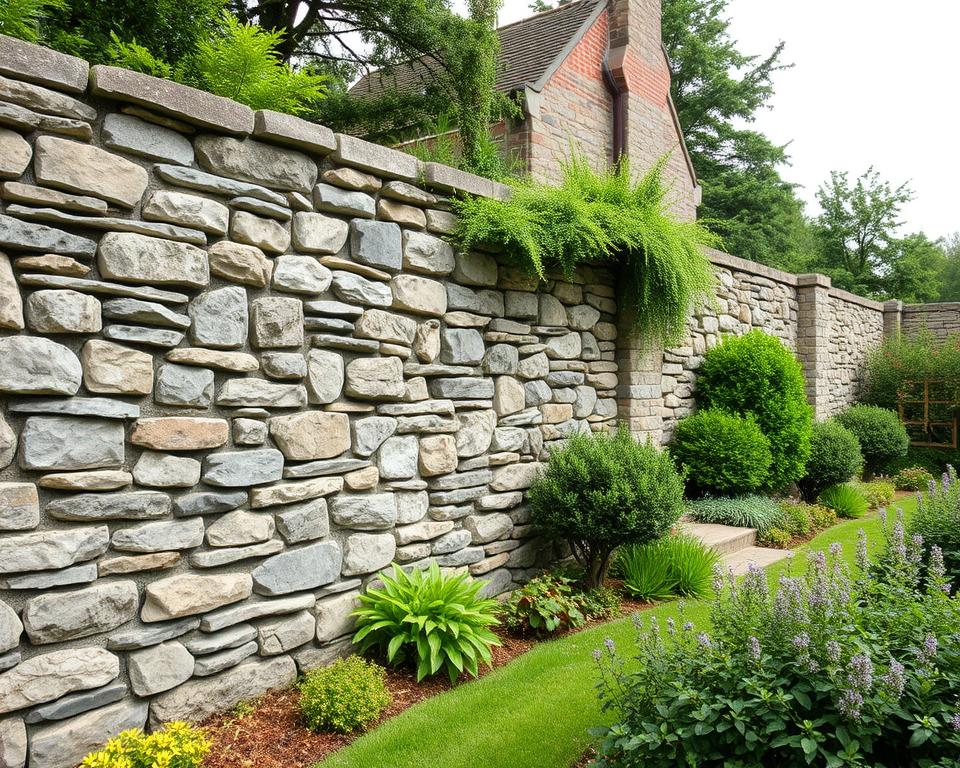 types of garden stone walls UK