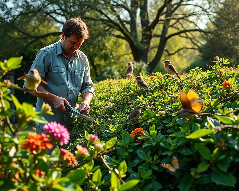 wildlife hedge pruning